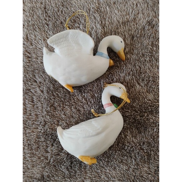 Homco Duck Goose 90s Country Ornament Home Decor Set Of Two - Picture 4 of 4